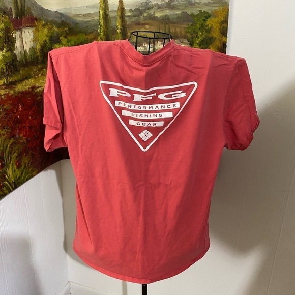 Columbia PFG size large coral casual shirt sleeve tee unisex - Picture 4 of 5